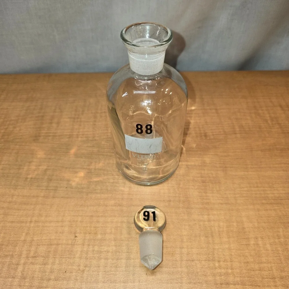 Vintage Wheaton‎ Glass Vitro Bottle with Stopper ~6